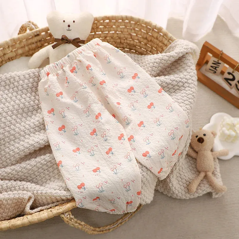 2023 Summer Children Casual Version Anti-mosquito Pants Boys Girls Nine Points Baby Children's Trousers Breathable Sports Pants