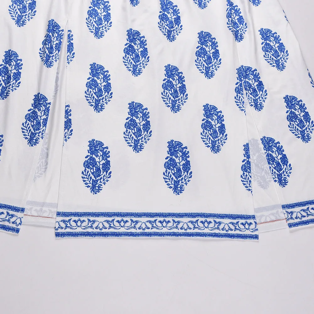 Allover Floral Print Crisscross Dress
