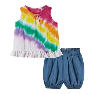 Baby Girl Rainbow Top and Short Set