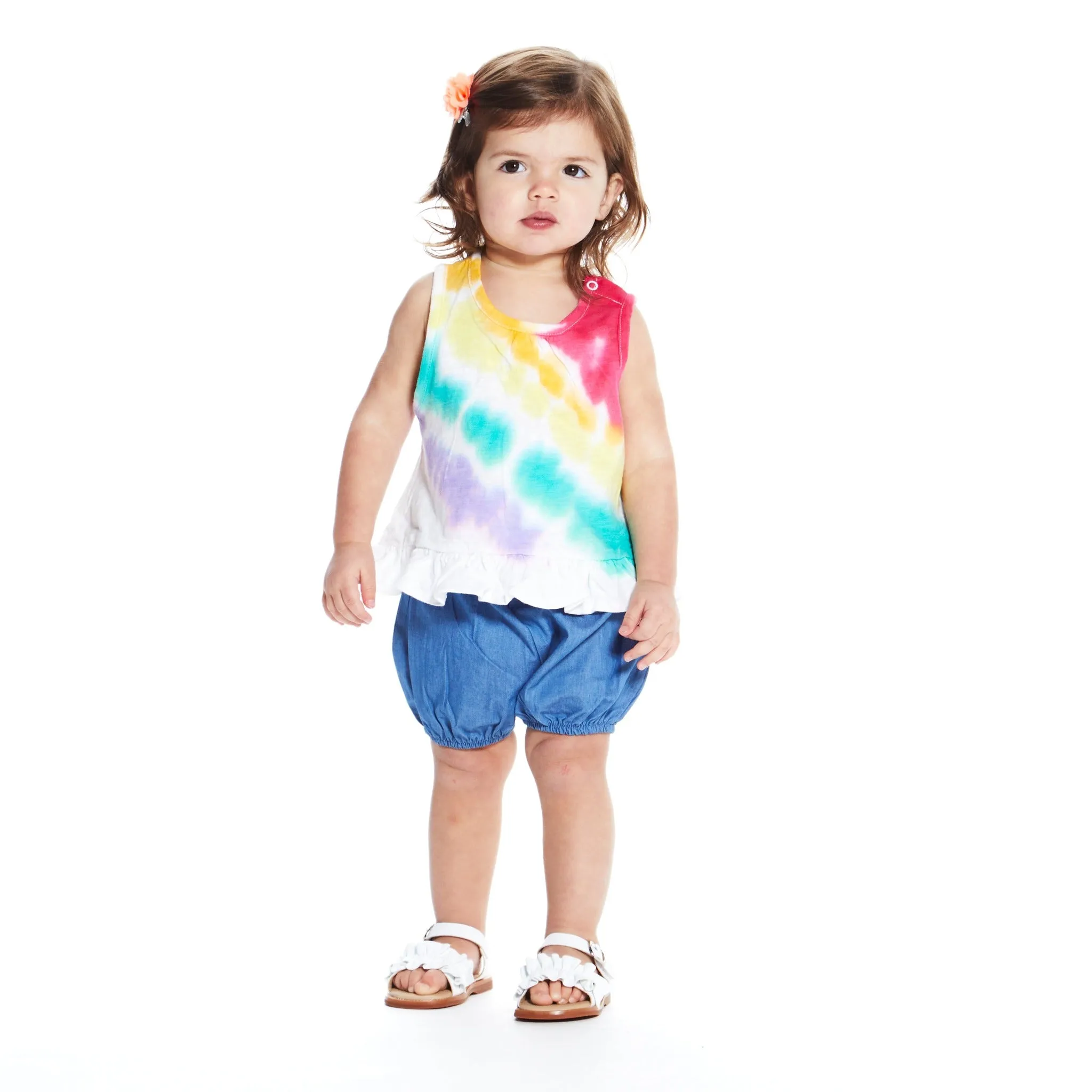 Baby Girl Rainbow Top and Short Set