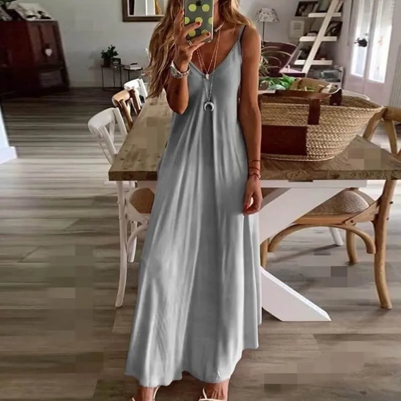Boho Loose A Line Maxi Dress