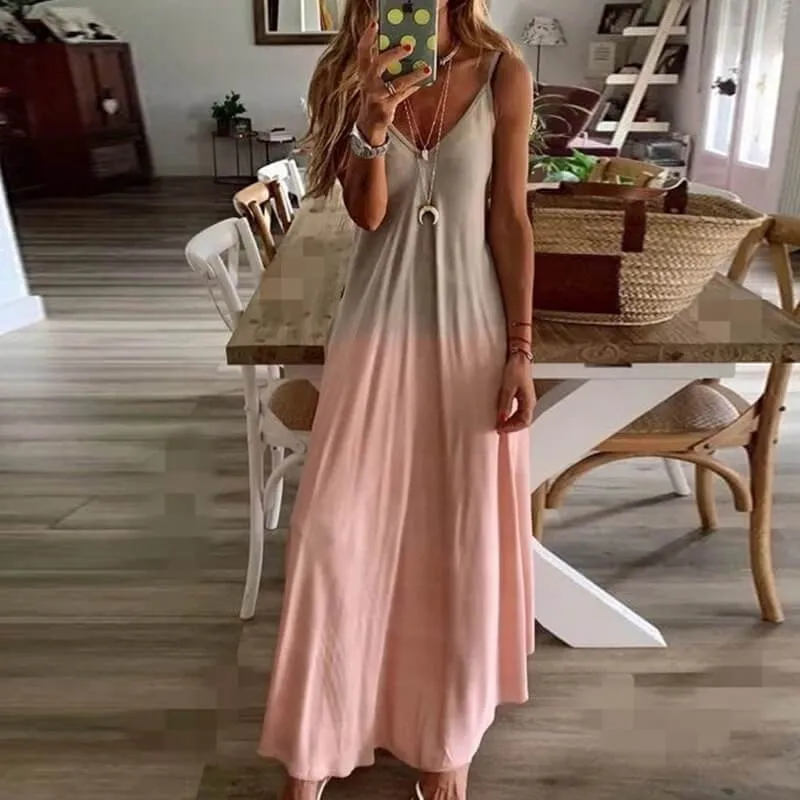 Boho Loose A Line Maxi Dress