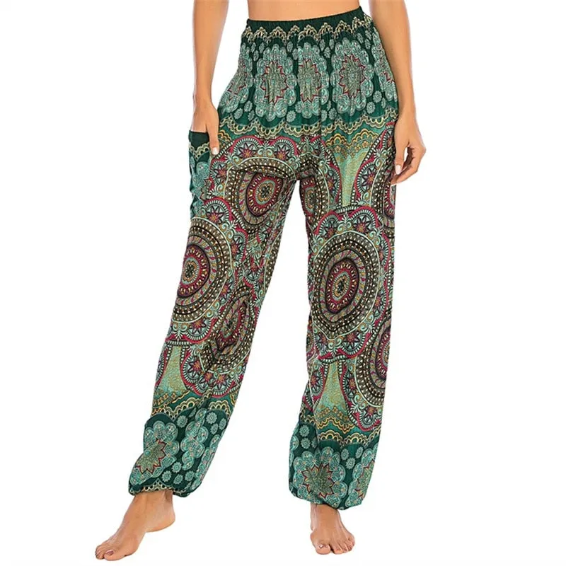 Boho Print Casual Pants