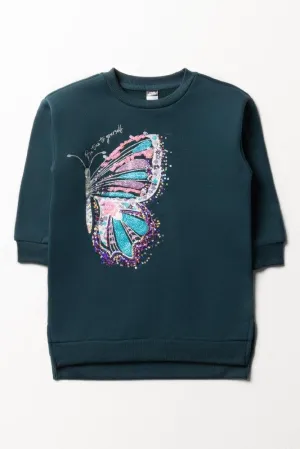 Butterfly Dress Dark Teal