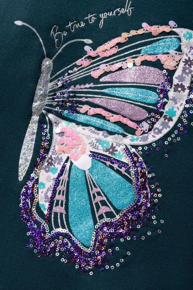 Butterfly Dress Dark Teal