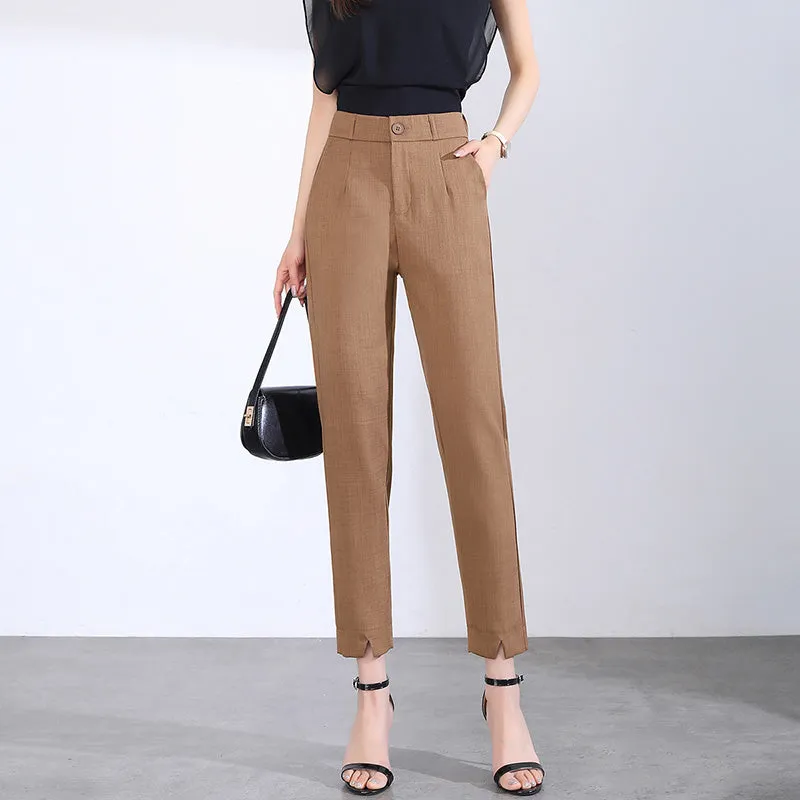 Casual Slimming Elastic Suit Pants
