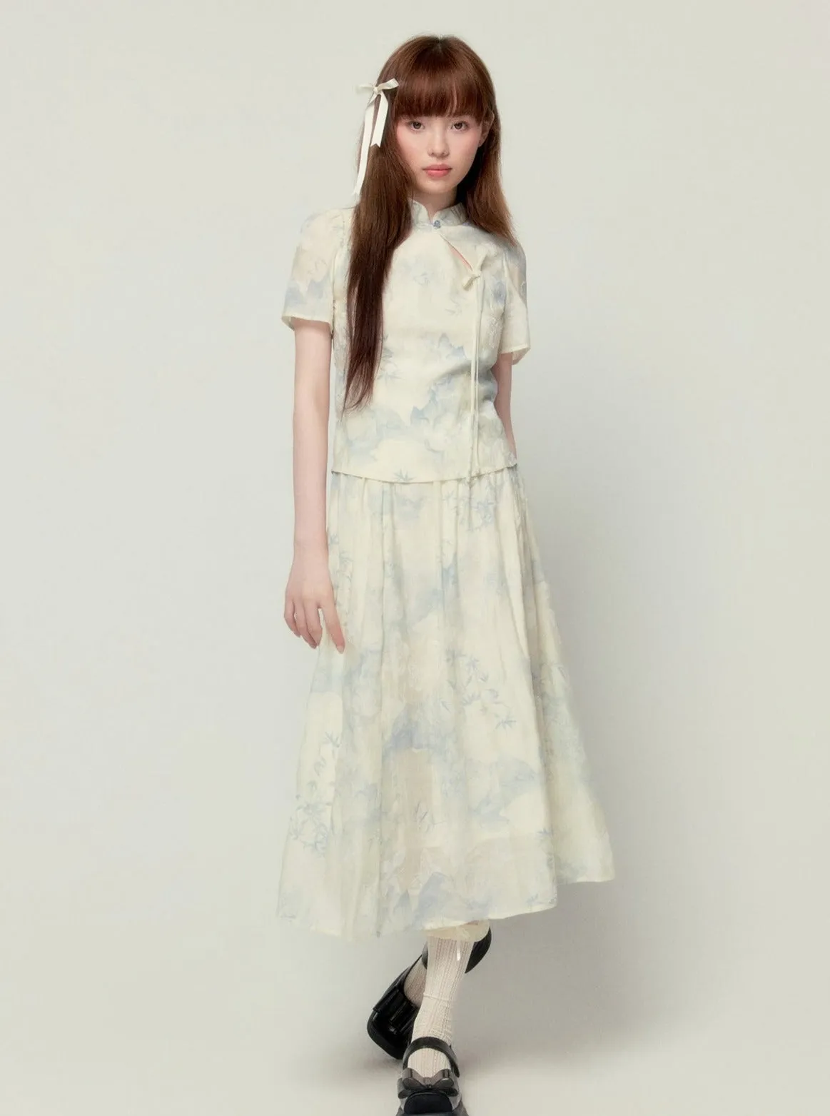 Chinese Elegant Skirt Set