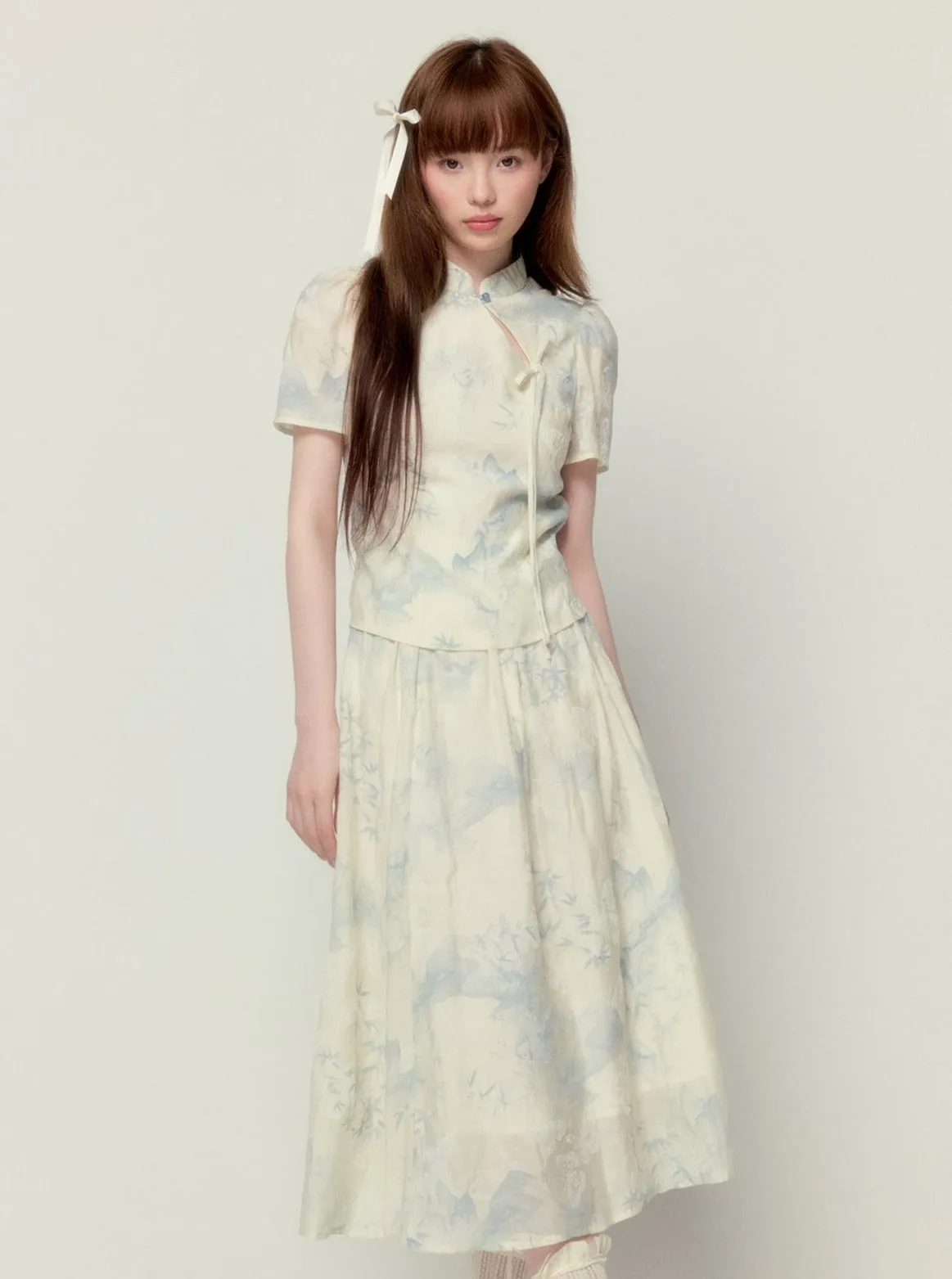 Chinese Elegant Skirt Set