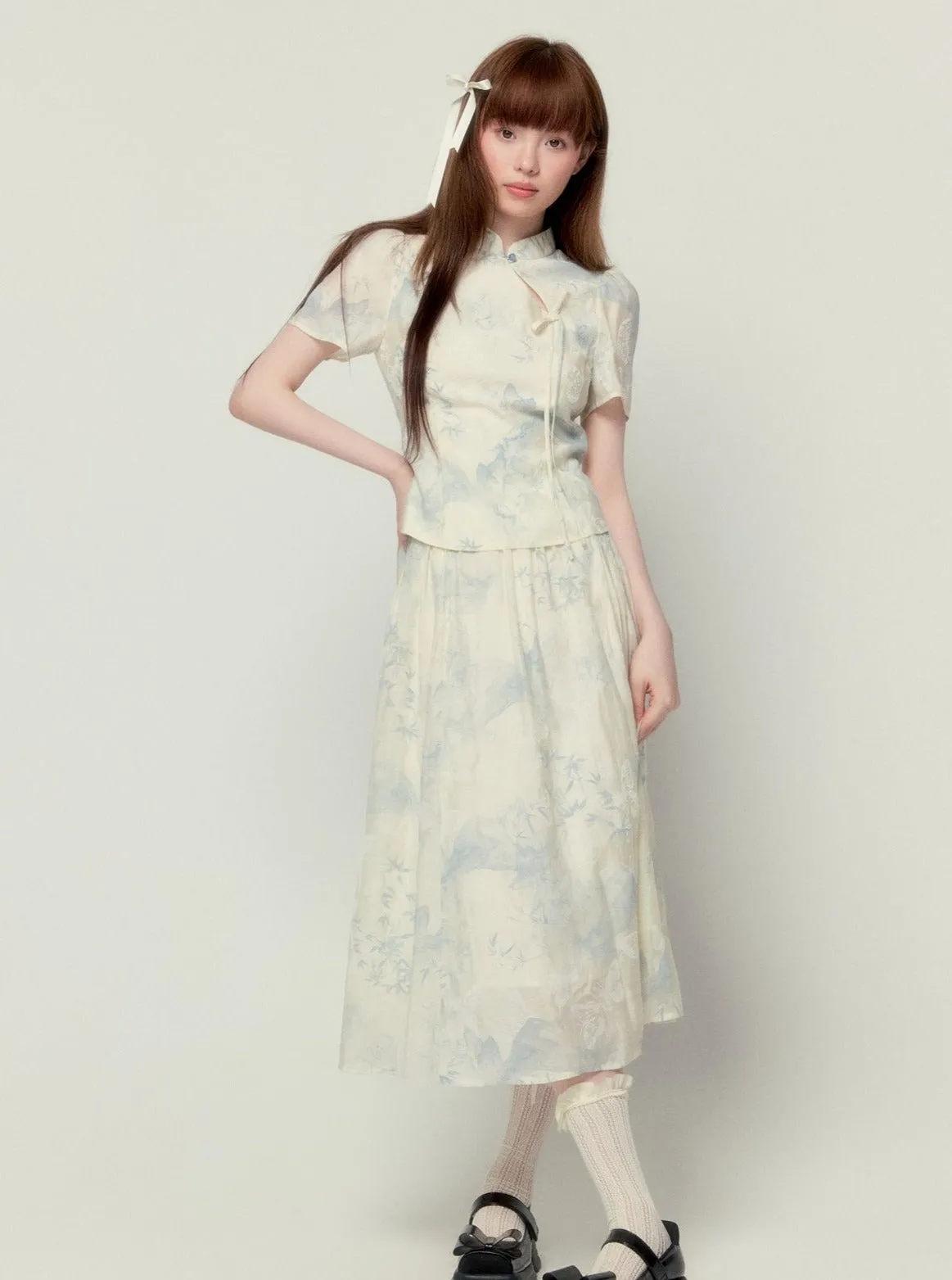 Chinese Elegant Skirt Set
