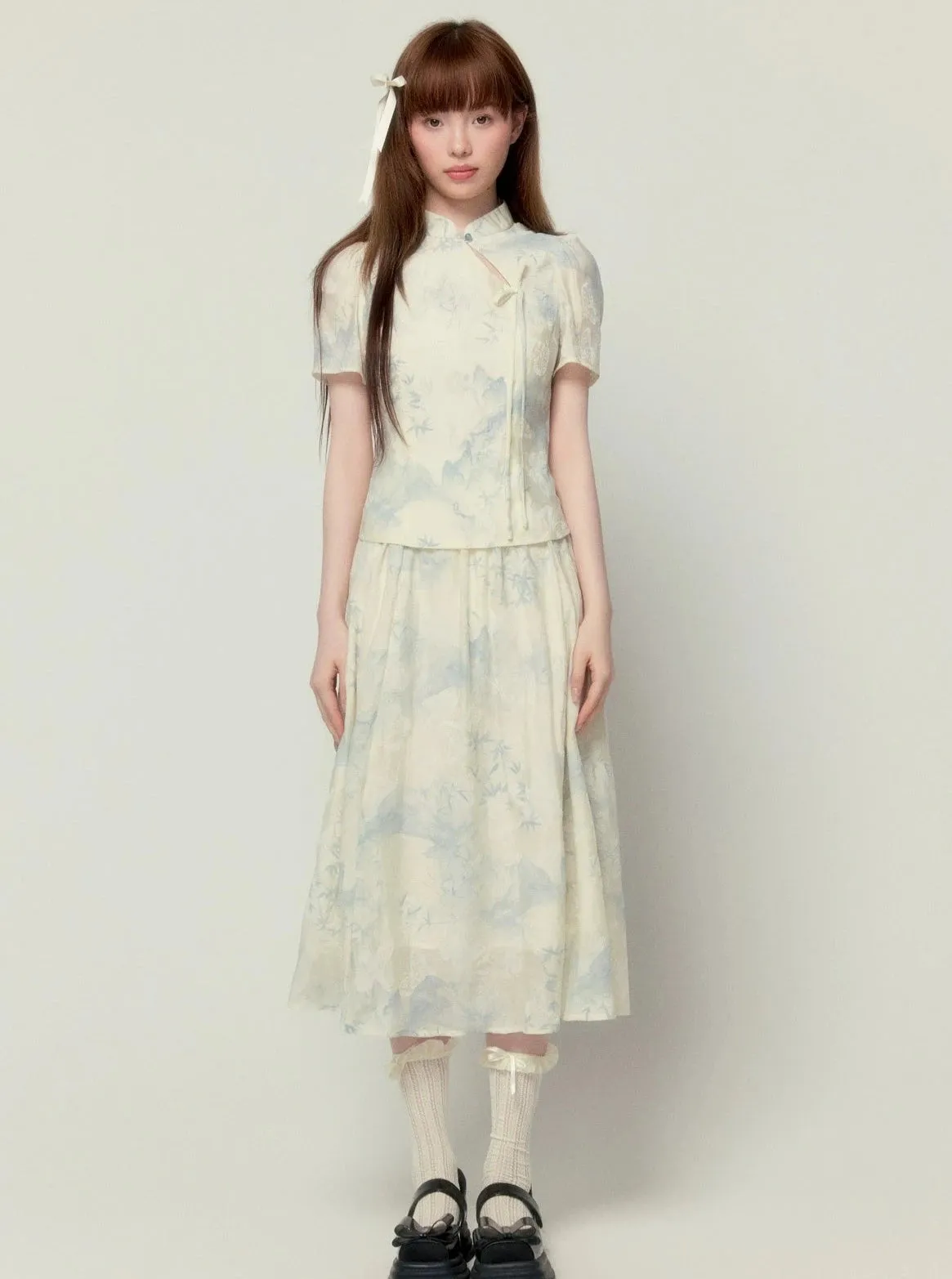 Chinese Elegant Skirt Set