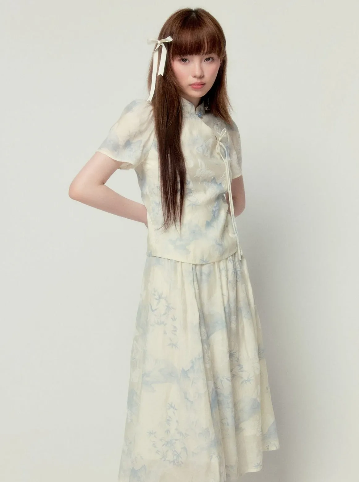Chinese Elegant Skirt Set