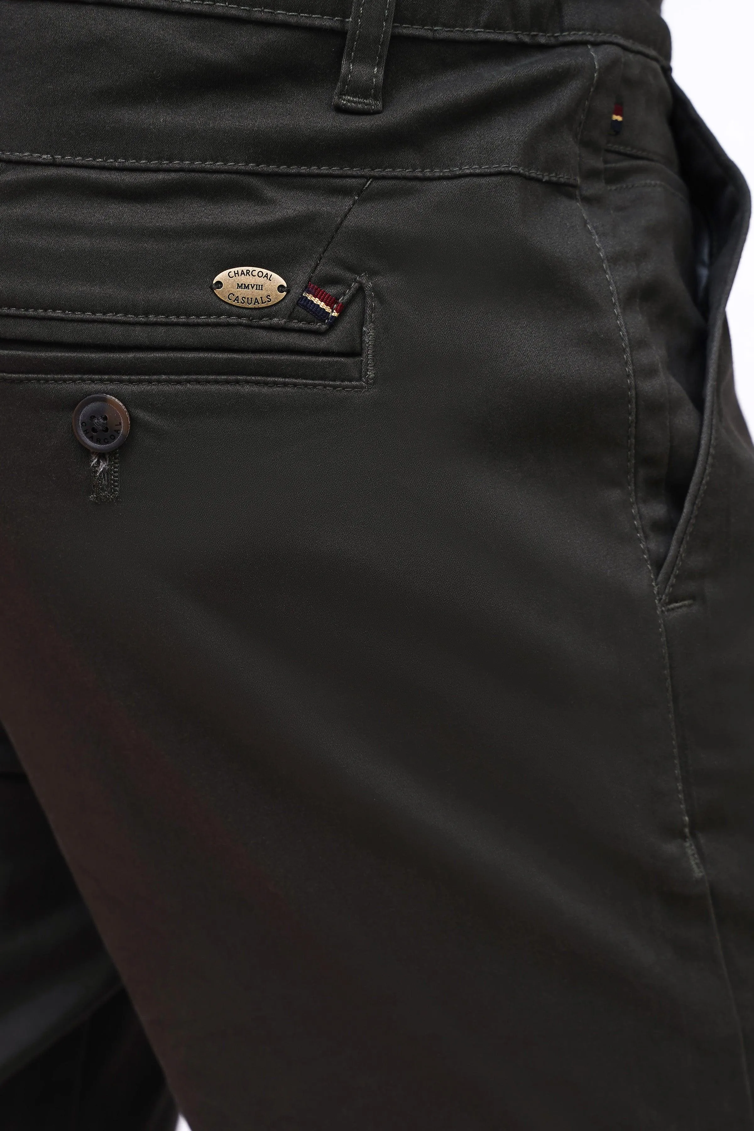 CROSS POCKET SATIN PANT OLIVE