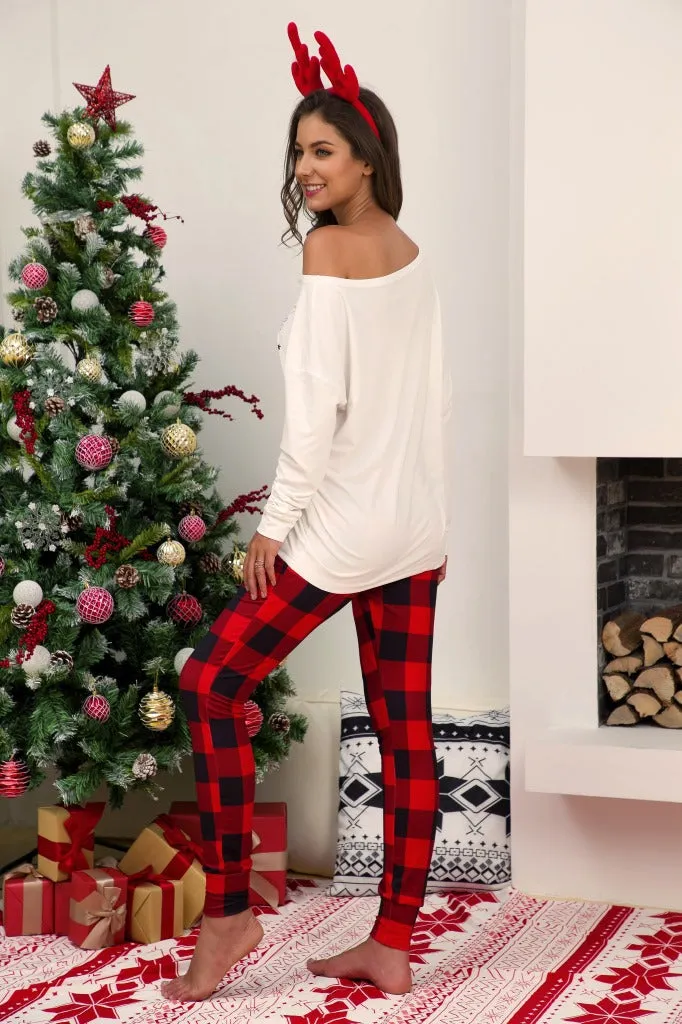 DressBetty - Merry Christmas Pajamas Set Casual Matching Set Full Sleeve Tops Pants 2 Pieces