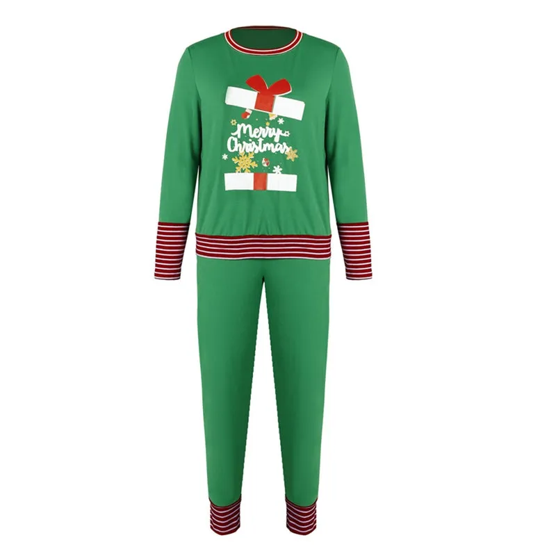 DressBetty - Merry Christmas Pajamas Set Casual Matching Set Full Sleeve Tops Pants 2 Pieces
