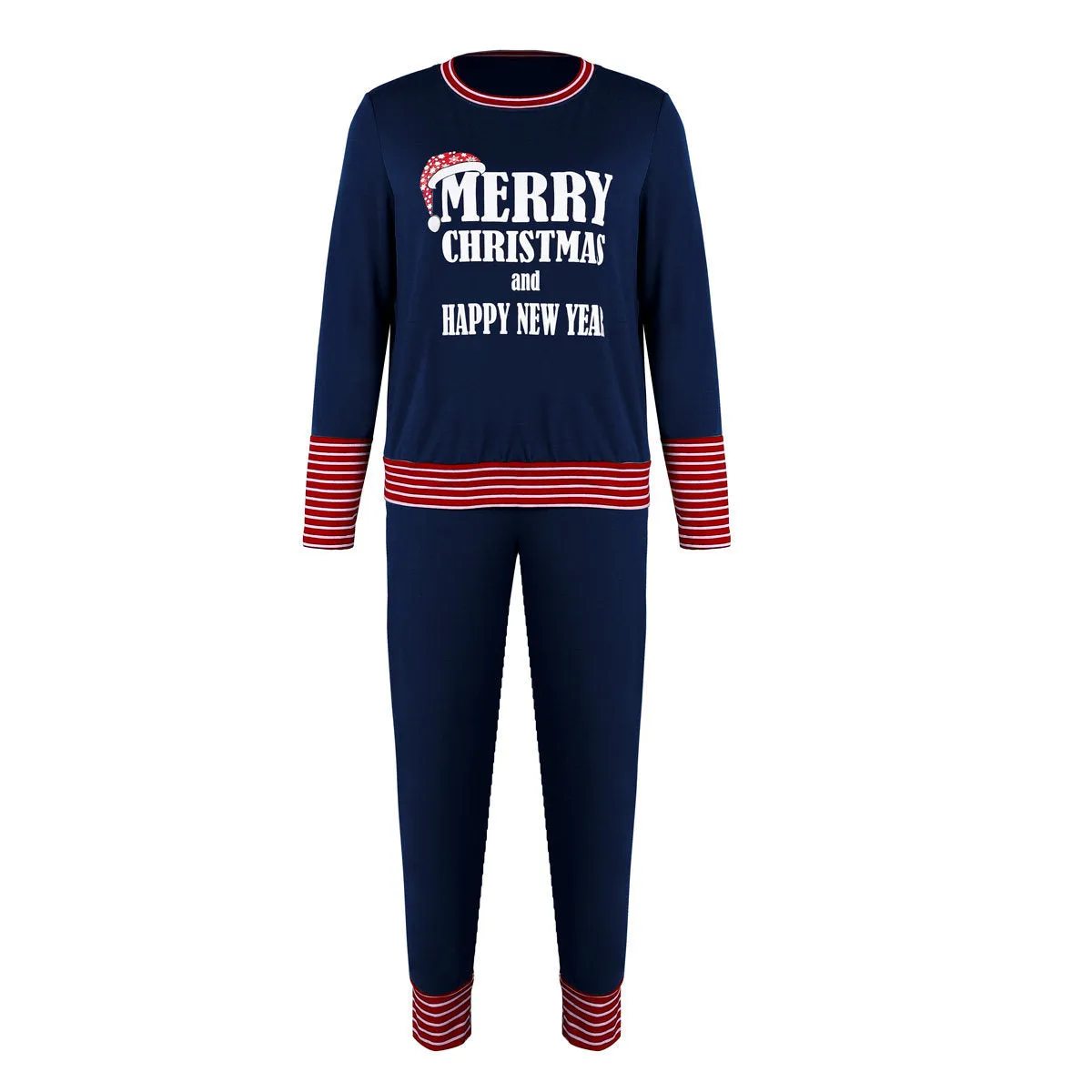 DressBetty - Merry Christmas Pajamas Set Casual Matching Set Full Sleeve Tops Pants 2 Pieces