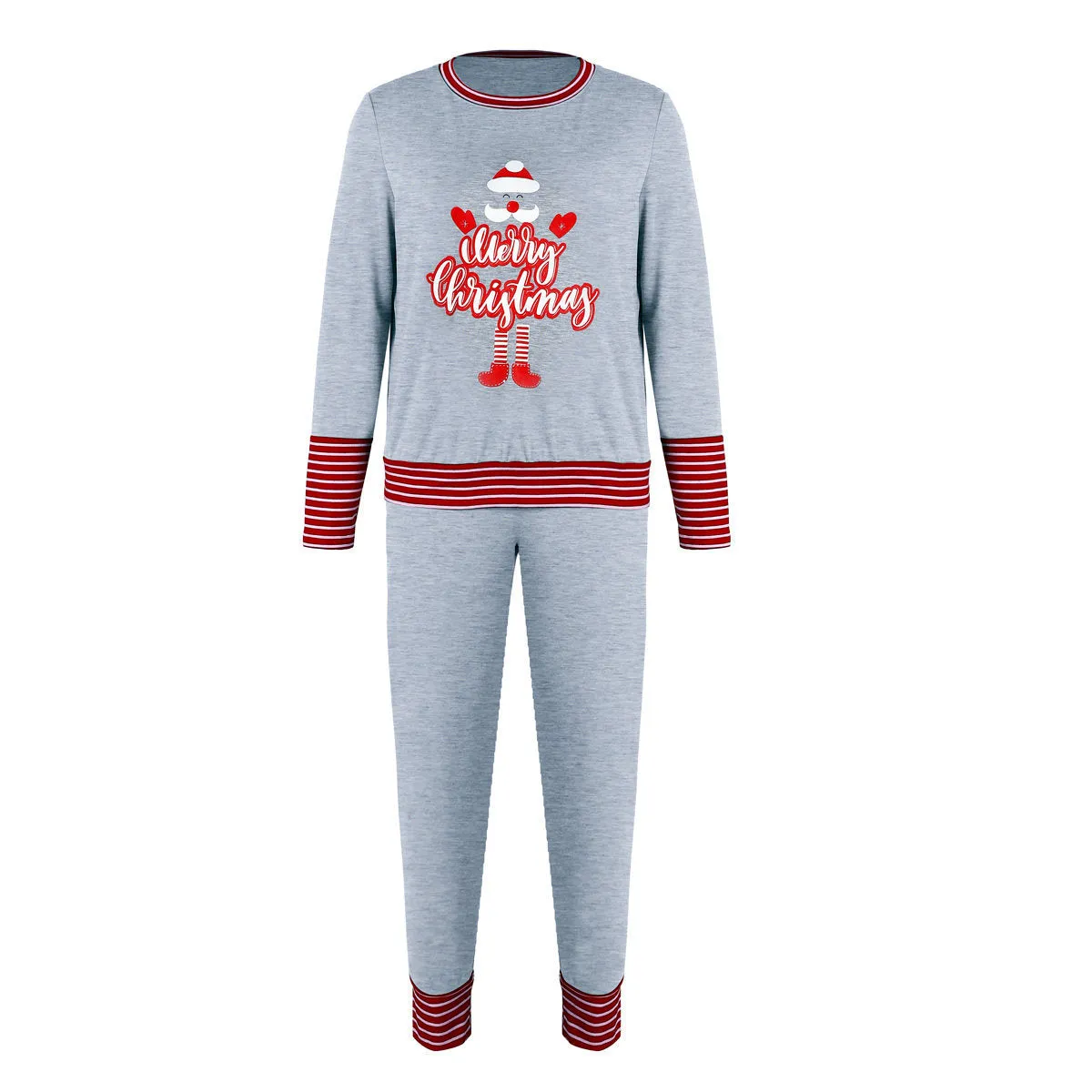 DressBetty - Merry Christmas Pajamas Set Casual Matching Set Full Sleeve Tops Pants 2 Pieces