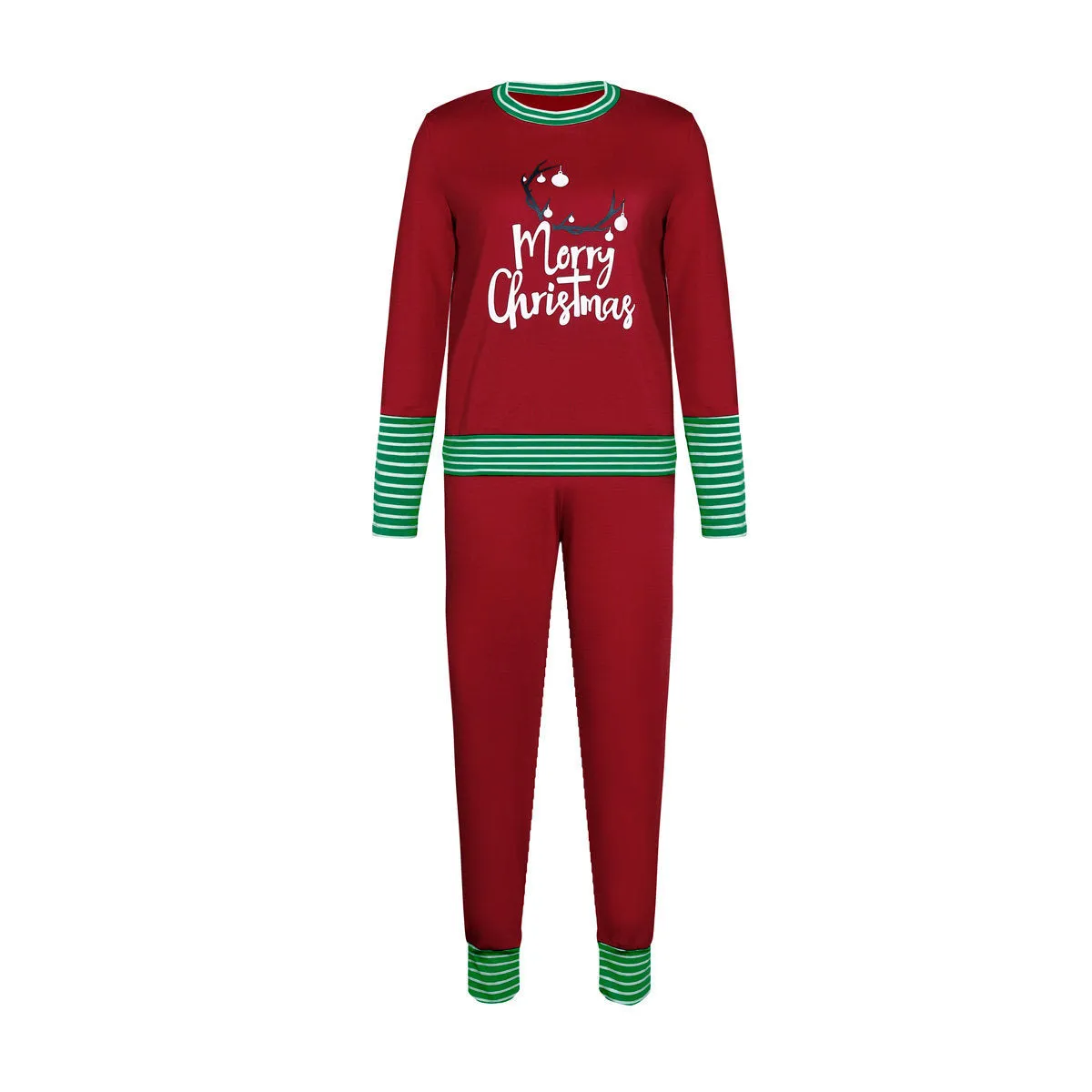 DressBetty - Merry Christmas Pajamas Set Casual Matching Set Full Sleeve Tops Pants 2 Pieces