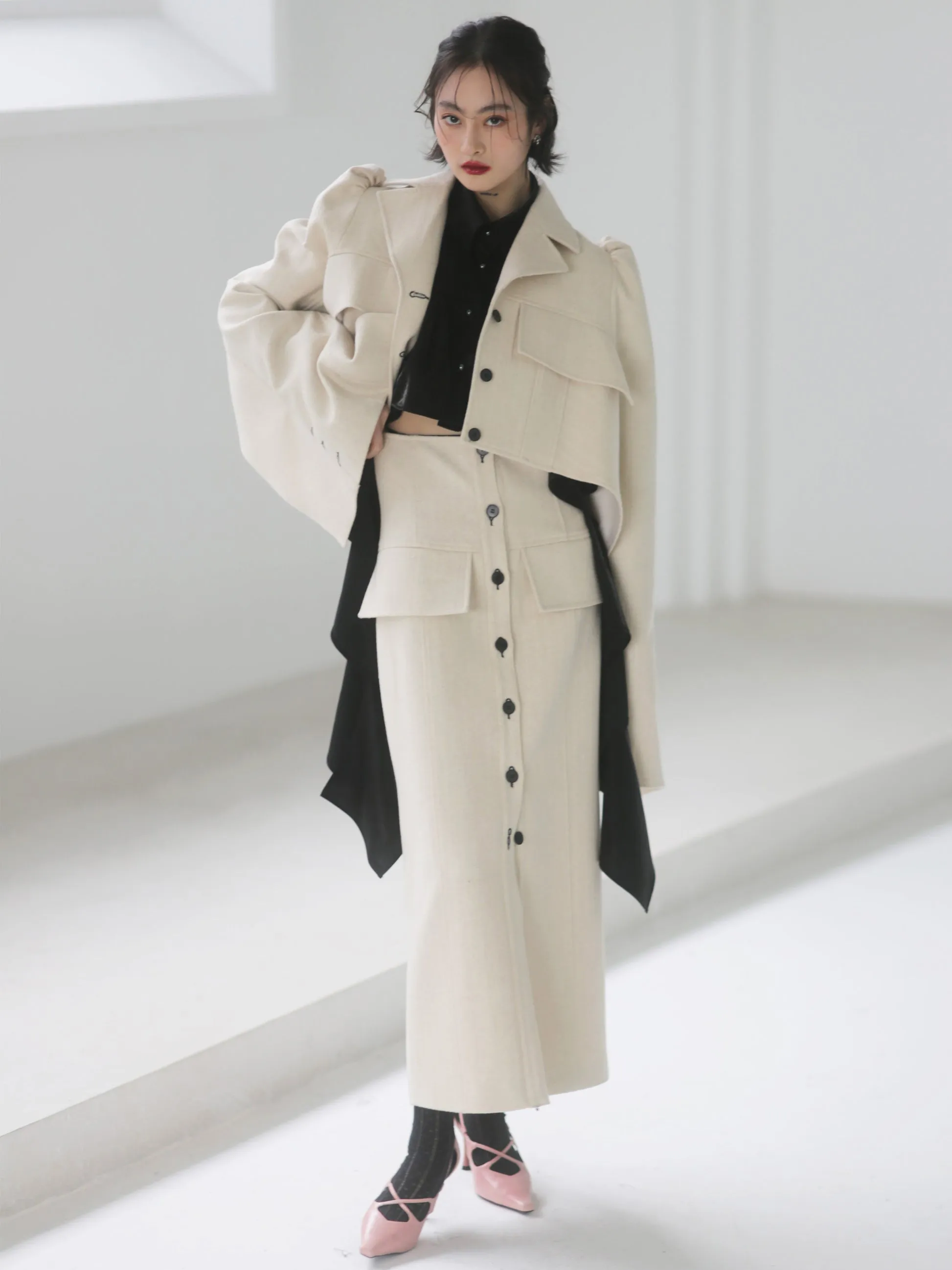 Elegant Frilled Long Sleeve Blouse