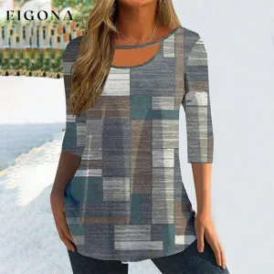 Elegant Plaid Print Blouse