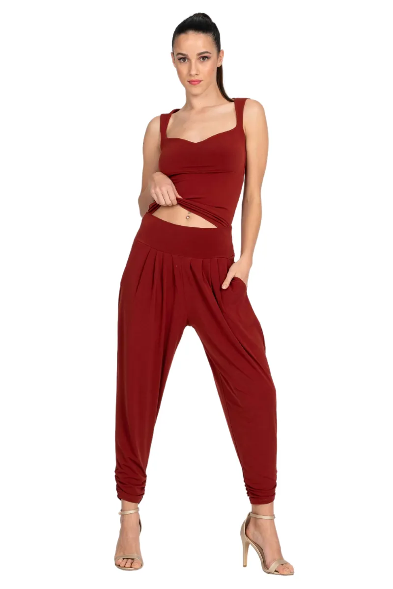 Harem Style Tango Pants with Pleated Front