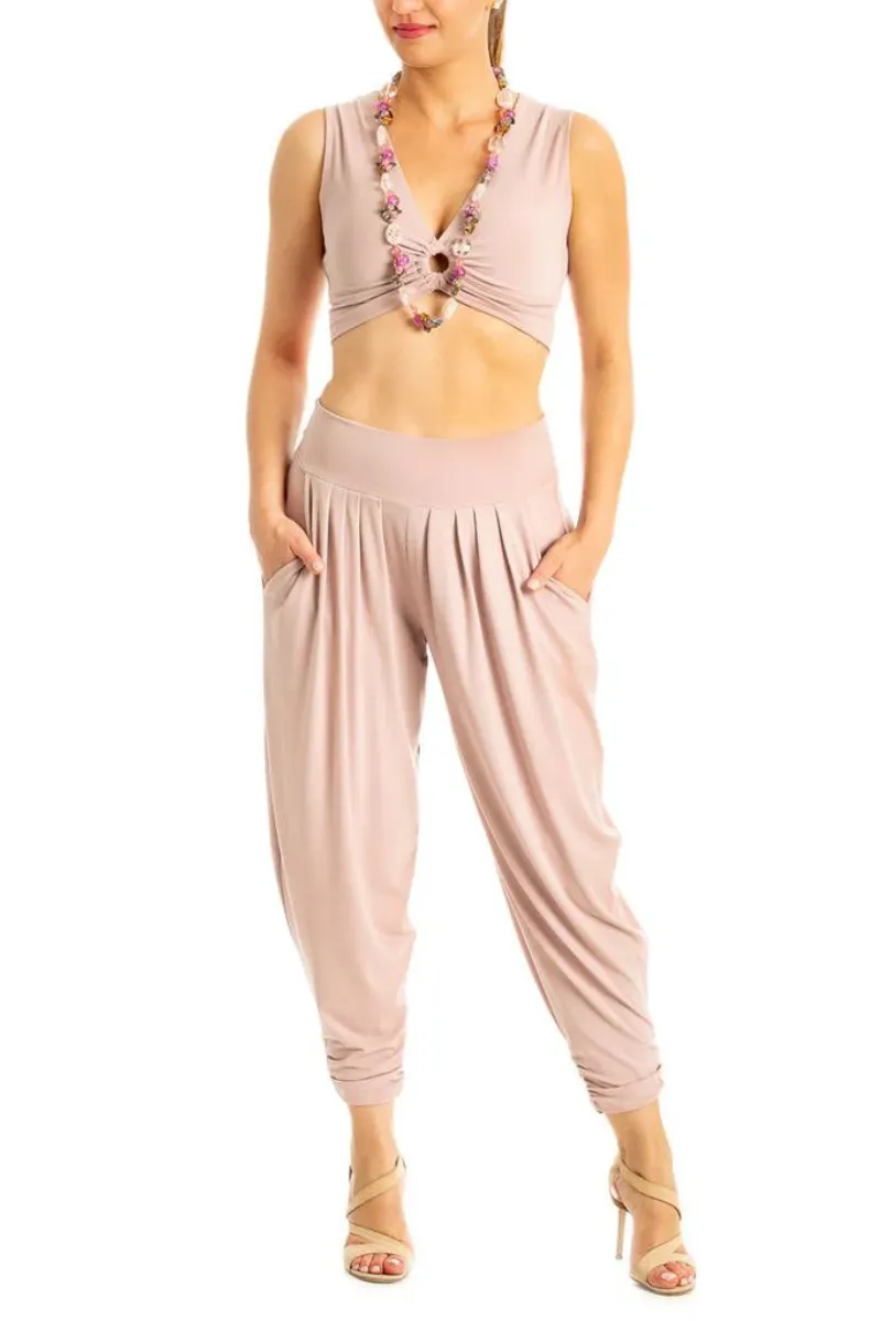 Harem Style Tango Pants with Pleated Front