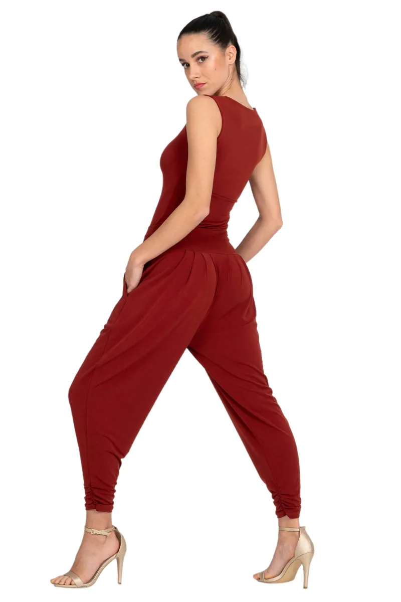 Harem Style Tango Pants with Pleated Front