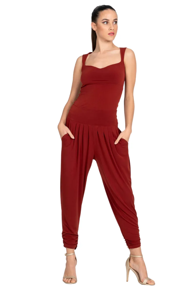 Harem Style Tango Pants with Pleated Front