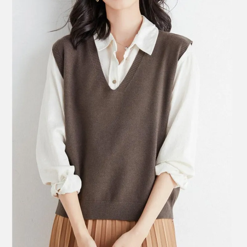 Hot Sale 50% offWomen's Ultra-Soft V-Neck Knit Vest