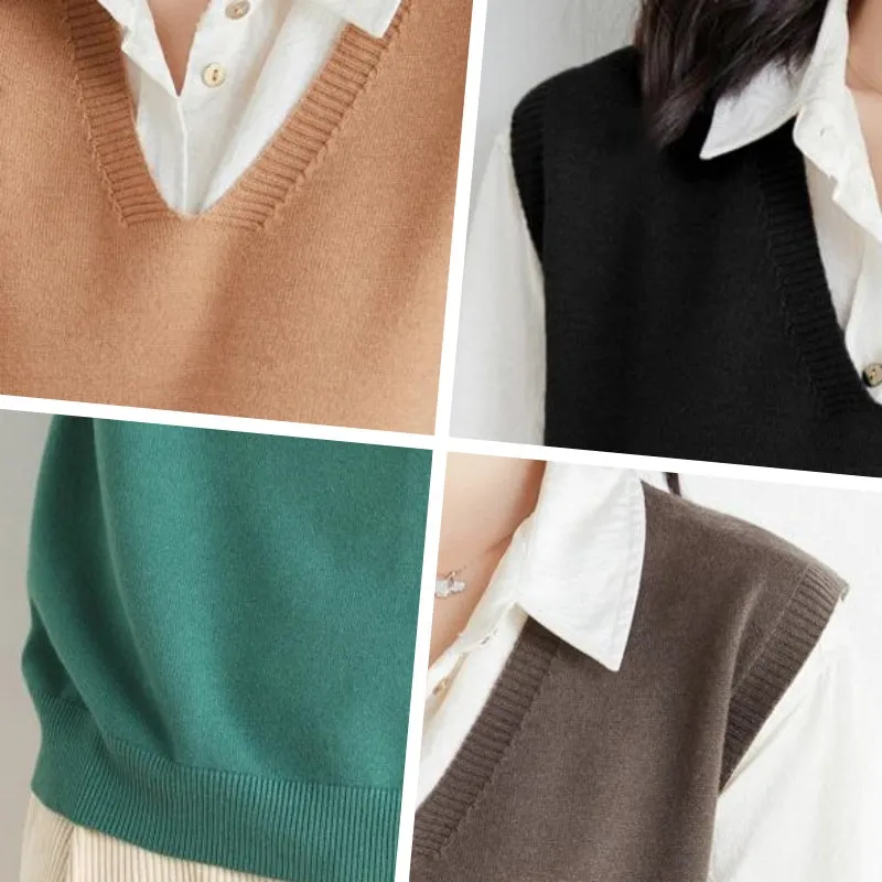 Hot Sale 50% offWomen's Ultra-Soft V-Neck Knit Vest