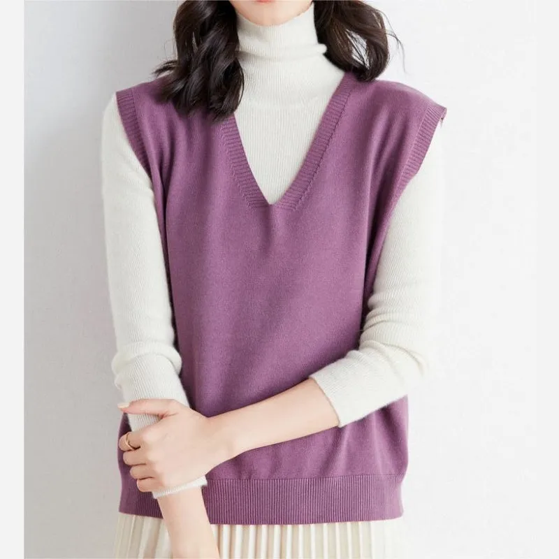 Hot Sale 50% offWomen's Ultra-Soft V-Neck Knit Vest