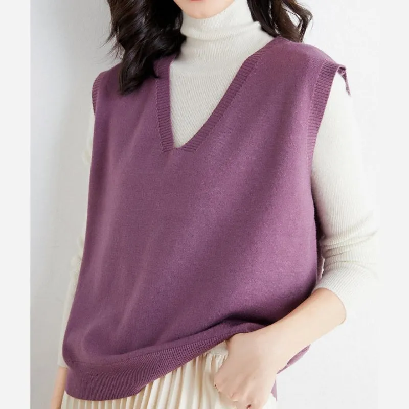 Hot Sale 50% offWomen's Ultra-Soft V-Neck Knit Vest