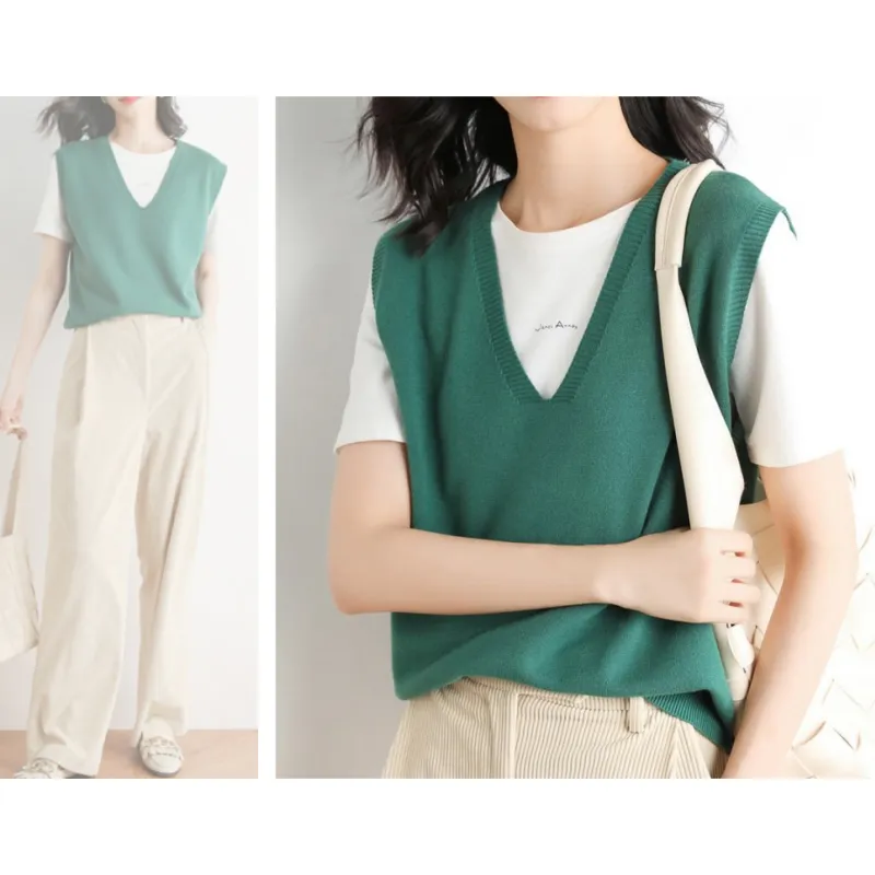 Hot Sale 50% offWomen's Ultra-Soft V-Neck Knit Vest