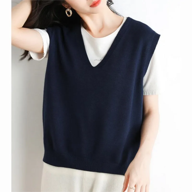 Hot Sale 50% offWomen's Ultra-Soft V-Neck Knit Vest