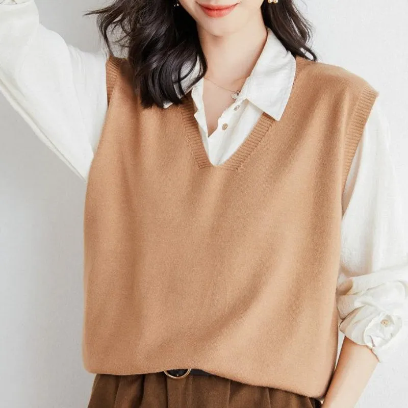 Hot Sale 50% offWomen's Ultra-Soft V-Neck Knit Vest