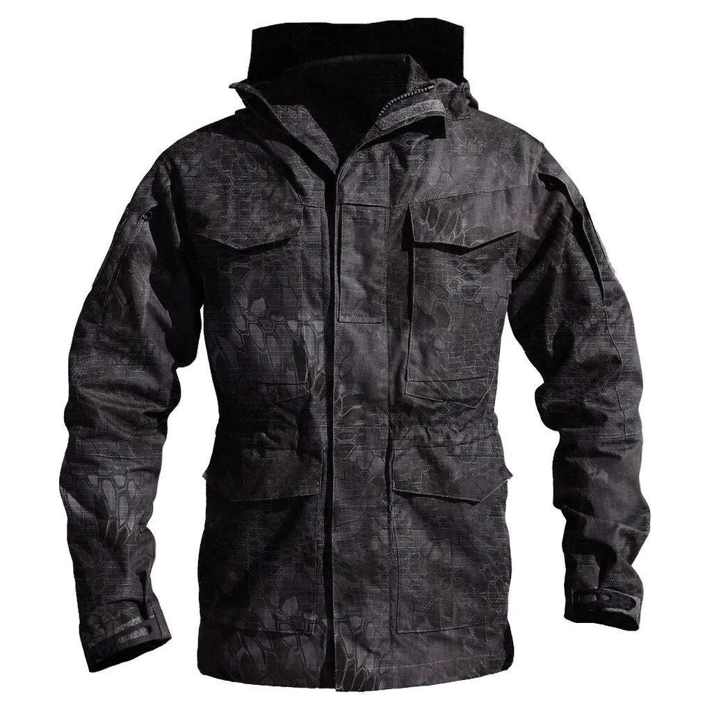 M65 UK US Army Clothes Windbreaker Military Field Jackets Mens Winter/Autumn Waterproof Flight Pilot Coat Hoodie Three Colors