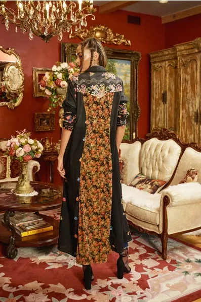 Meadow of Flowers Embroidered Duster Dress