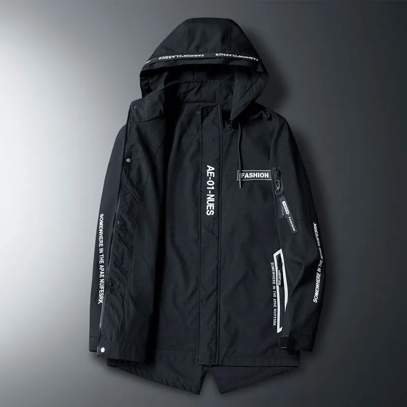 Men's Fashion Windbreaker Hooded Jacket