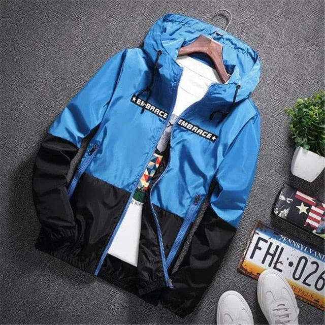 New Spring Autumn Bomber Hooded Jacket