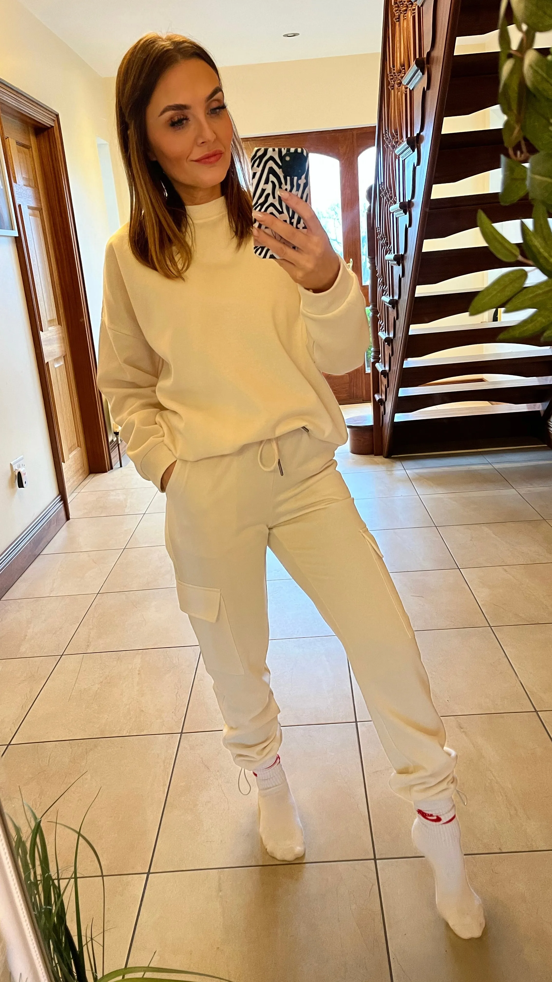 NM HELENE CARGO SWEAT PANT - PEARLED IVORY