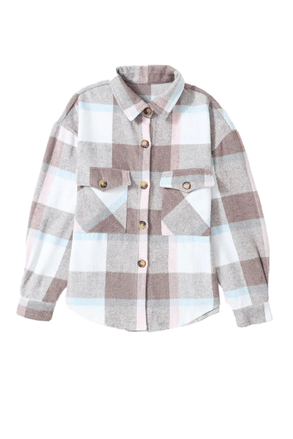 Plaid Amber Button Shacket