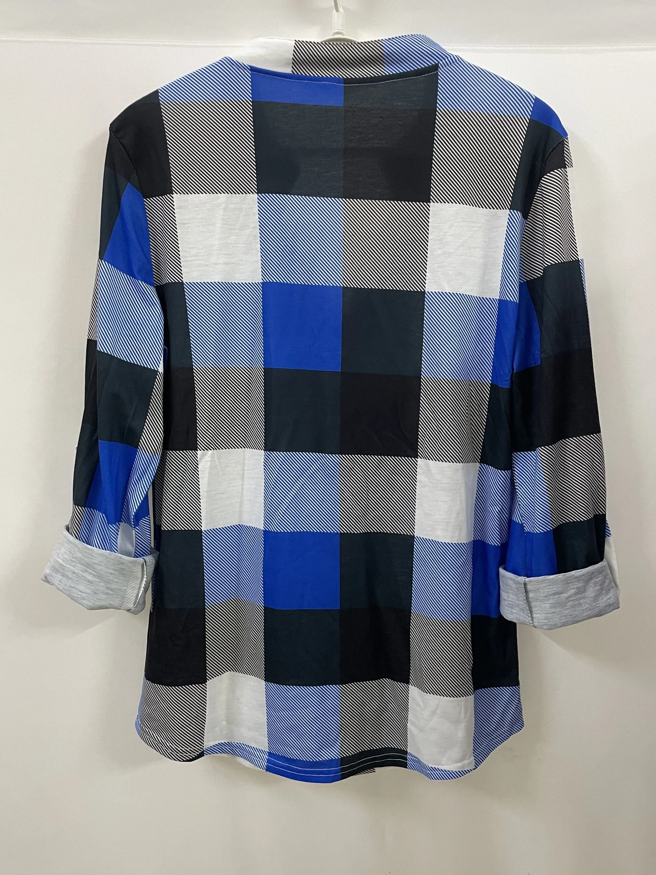 Purpdrank Stylish Plaid Flannel Shirt - Soft Long Sleeve V-Neck Top with Relaxed Fit for Everyday Wear, Women's Casual Clothing for Autumn and Winter Season