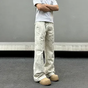 Retro Marble Straight Casual Pants