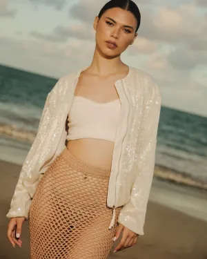 Sequin Bomber Jacket