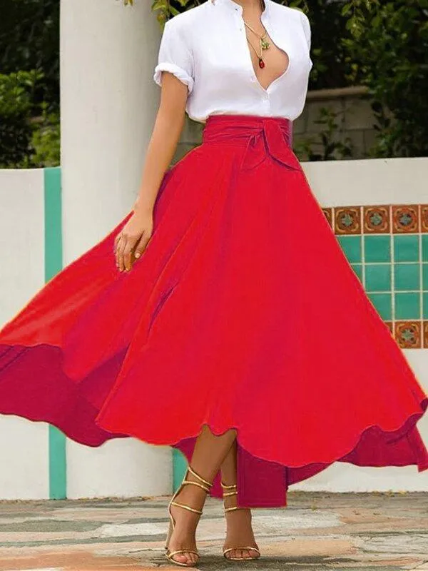 Short Sleeve T-Shirt &Skirt Two-Pice Suits