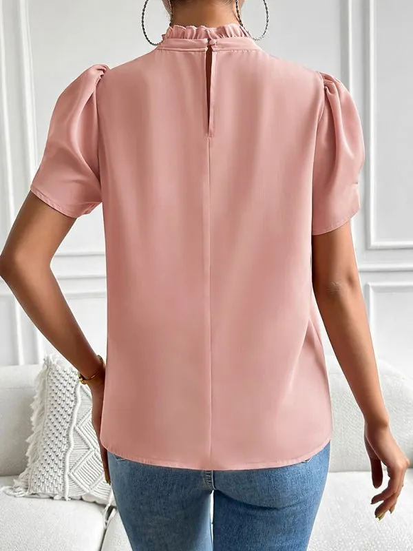 Tara™ | Elegant short-sleeved blouse