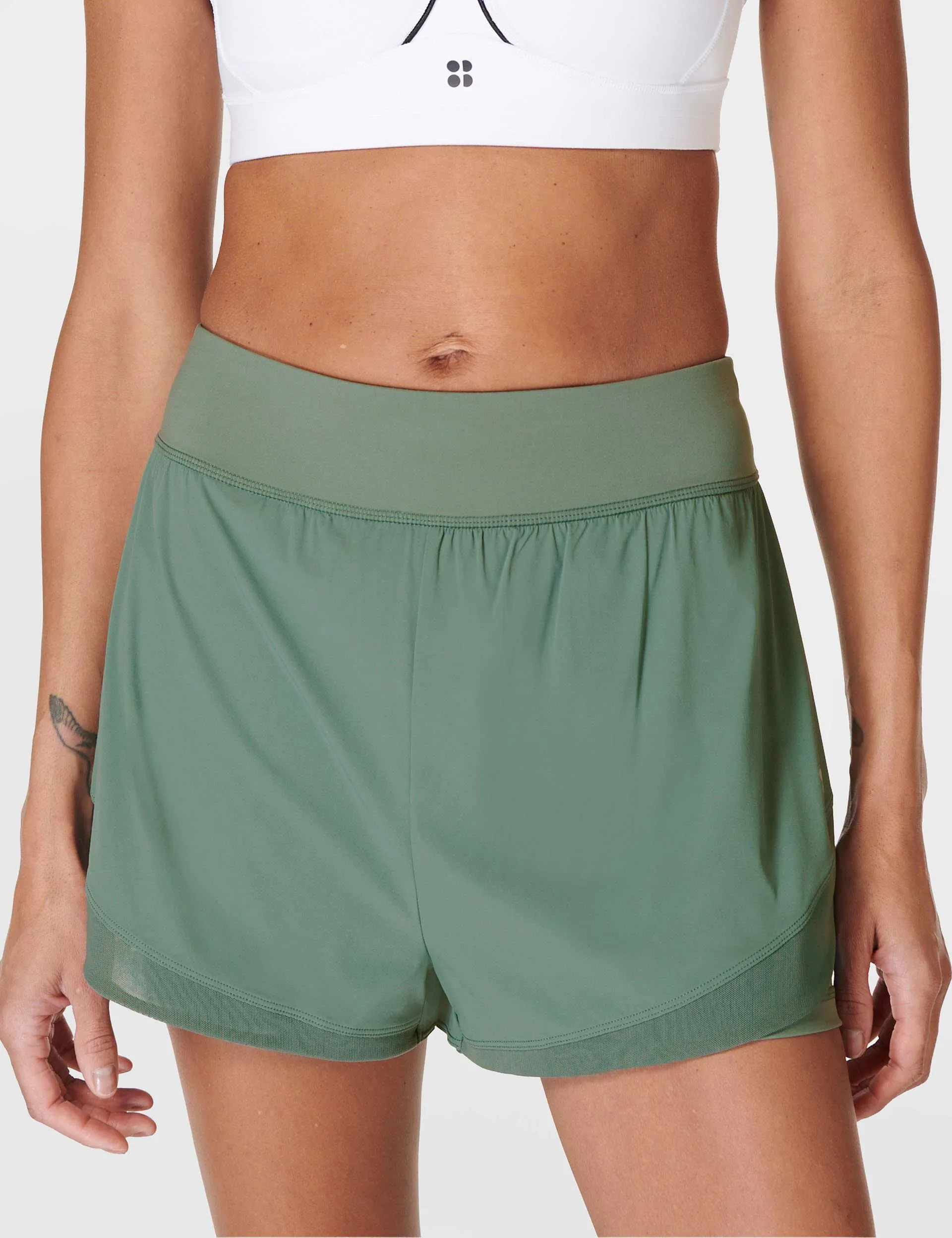 Tempo Run Shorts - Cool Forest Green